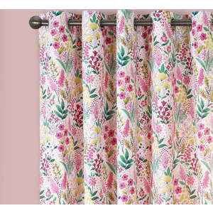 Růžové závěsy v sadě 2 ks 168x229 cm Tilly Floral – Catherine Lansfield obraz