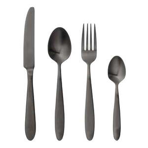 4dílný set příborů v černé barvě Bloomingville Cutlery Eleganza obraz