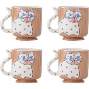 Světle hnědé hrnky v sadě 4 ks Missy – Bloomingville obraz