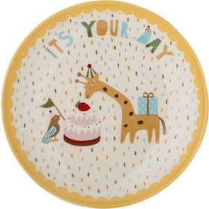 Žlutý/krémový dětský talíř z kameniny ø 16 cm Celebrate – Bloomingville Mini obraz