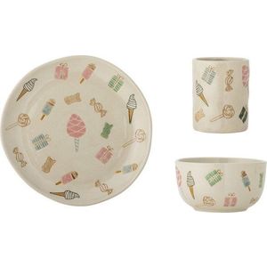 Kameninová dětská jídelní sada 3 ks Sweets – Bloomingville Mini obraz