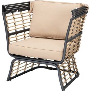 Béžové kovové zahradní křeslo Paros – Garden Pleasure obraz