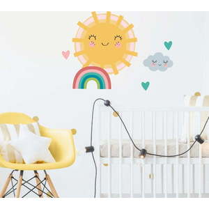 Sada samolepek na zeď Ambiance Sun, Clound and Rainbow obraz