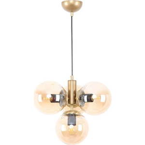 Závěsné svítidlo se skleněným stínidlem ve žluto-zlaté barvě ø 15 cm Hector – Squid Lighting obraz