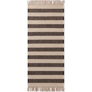 Černý/krémový ručně tkaný jutový běhoun 80x200 cm Playa – Hanse Home obraz