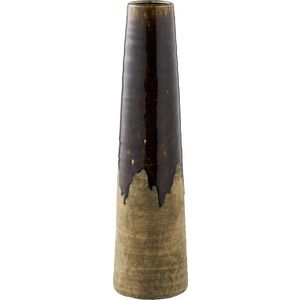 Hnědá keramická vysoká váza (výška 48 cm) – House Nordic obraz