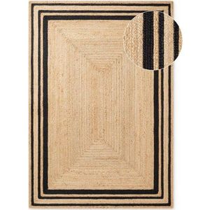 Černý/v přírodní barvě ručně tkaný jutový koberec 160x230 cm Jutta – Hanse Home obraz