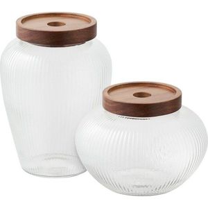 Skleněné dózy v sadě 2 ks Maya – House Nordic obraz