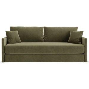 Zelená sametová rozkládací pohovka 209 cm Shannon – Cosmopolitan Design obraz