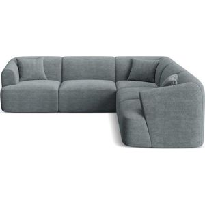 Tmavě šedá manšestrová rohová pohovka Campi – Cosmopolitan Design obraz