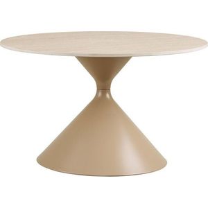 Béžový kulatý konferenční stolek s keramickou deskou ø 70 cm Annecy – House Nordic obraz