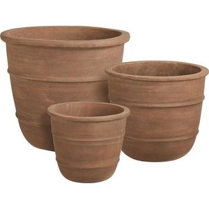 Květináče v sadě 3 ks z terakoty ø 48 cm Kragholm – House Nordic obraz