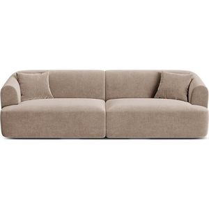 Světle hnědá sametová pohovka 255 cm Campi – Cosmopolitan Design obraz