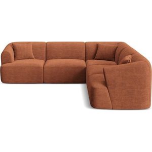 Manšestrová rohová pohovka v terakotové barvě Campi – Cosmopolitan Design obraz