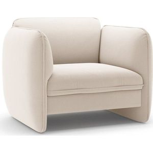 Krémové sametové křeslo Georgia – Micadoni obraz