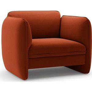 Sametové křeslo v cihlové barvě Georgia – Micadoni obraz