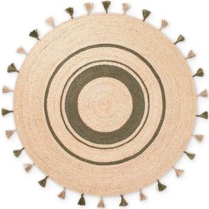 Ručně tkaný jutový kulatý koberec v přírodní barvě ø 150 cm Basil – Hanse Home obraz
