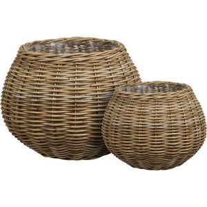 Ratanové obaly na květináče v sadě 2 ks ø 57 cm Melaka – House Nordic obraz