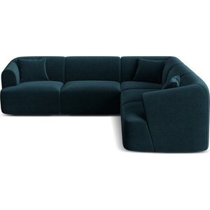 Sametová rohová pohovka v petrolejové barvě Campi – Cosmopolitan Design obraz