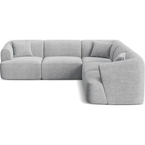 Světle šedá manšestrová rohová pohovka Campi – Cosmopolitan Design obraz