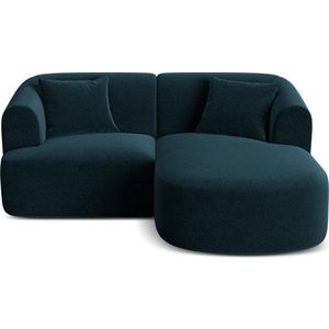 Sametová rohová pohovka v petrolejové barvě (pravý roh/s lenoškou) Campi – Cosmopolitan Design obraz