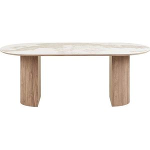 Jídelní stůl s deskou v dekoru mramoru 100x210 cm Athens – House Nordic obraz