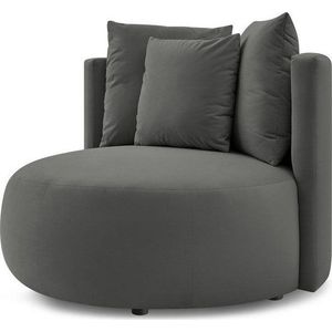 Světle šedé sametové křeslo Cesar – Bobochic Paris obraz