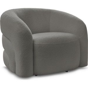 Šedé otočné křeslo z textilie bouclé Elina – Bobochic Paris obraz