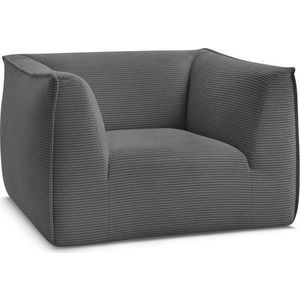 Tmavě šedé manšestrové křeslo Giorgia – Bobochic Paris obraz