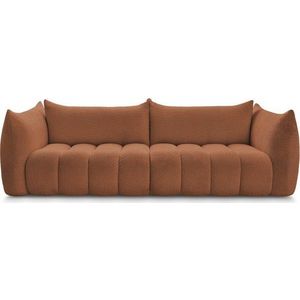 Oranžová pohovka z textilie bouclé 286 cm Azra – Bobochic Paris obraz