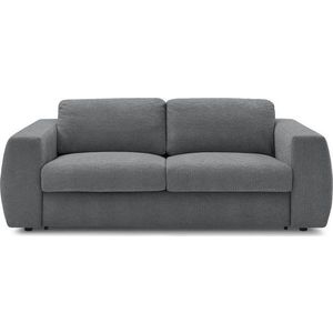 Tmavě šedá žinylková pohovka na každodenní spaní/rozkládací 220 cm Hugo – Bobochic Paris obraz