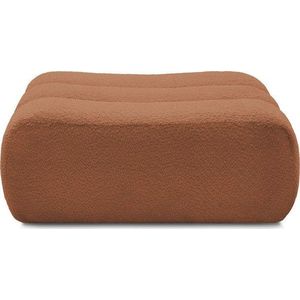 Oranžová podnožka z textilie bouclé Azra – Bobochic Paris obraz