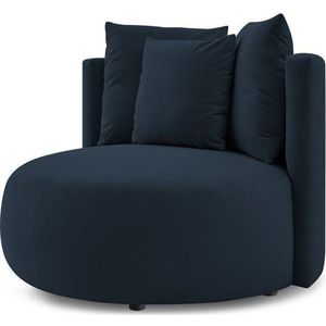 Tmavě modré sametové křeslo Cesar – Bobochic Paris obraz