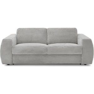 Světle šedá manšestrová pohovka na každodenní spaní/rozkládací 240 cm Hugo – Bobochic Paris obraz