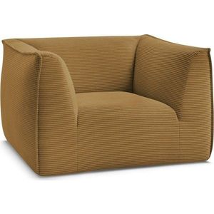 Manšestrové křeslo v hořčicové barvě Giorgia – Bobochic Paris obraz