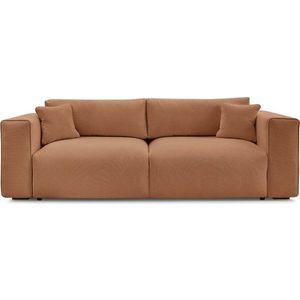 Oranžová rozkládací/s úložným prostorem pohovka 265 cm Ezechiel – Bobochic Paris obraz