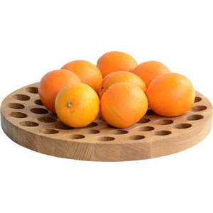 Mísa na ovoce z dubového dřeva Wireworks Geo, Ø 36 cm obraz