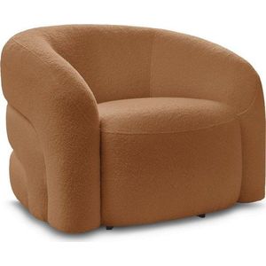 Oranžové otočné křeslo z textilie bouclé Elina – Bobochic Paris obraz