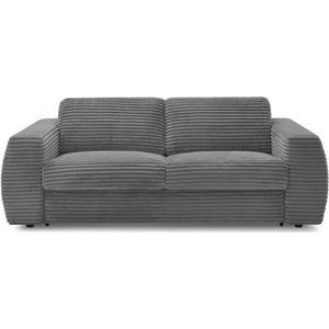 Tmavě šedá manšestrová pohovka na každodenní spaní/rozkládací 220 cm Hugo – Bobochic Paris obraz