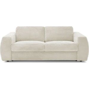 Béžová manšestrová pohovka na každodenní spaní/rozkládací 240 cm Hugo – Bobochic Paris obraz