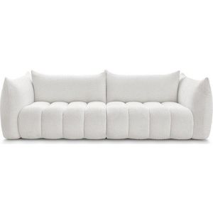 Bílá pohovka z textilie bouclé 286 cm Azra – Bobochic Paris obraz