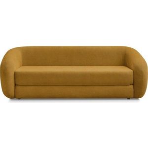 Žinylková rozkládací pohovka v hořčicové barvě 228 cm Neyo – Bobochic Paris obraz