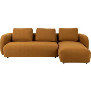 Rohová pohovka z textilie bouclé v hořčicové barvě (pravý roh) Imola – Bonami Selection obraz