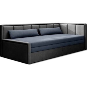 Modrá/šedá žinylková rozkládací/s úložným prostorem pohovka 214 cm Fulgeo – ELTAP obraz