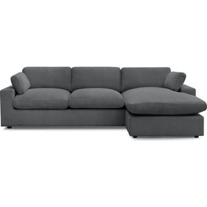 Tmavě šedá manšestrová rohová pohovka Belair – Bobochic Paris obraz