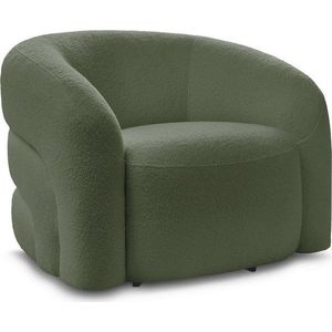 Zelené otočné křeslo z textilie bouclé Elina – Bobochic Paris obraz