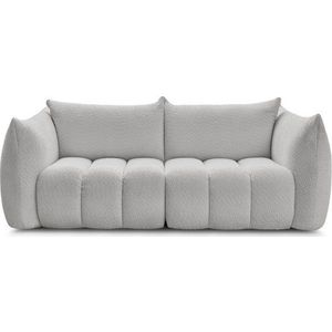 Světle šedá pohovka z textilie bouclé 234 cm Azra – Bobochic Paris obraz