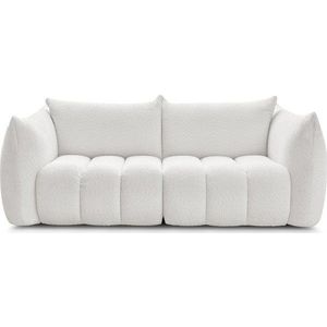 Bílá pohovka z textilie bouclé 234 cm Azra – Bobochic Paris obraz
