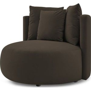 Hnědé sametové křeslo Cesar – Bobochic Paris obraz