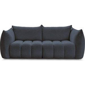 Tmavě modrá pohovka z textilie bouclé 234 cm Azra – Bobochic Paris obraz